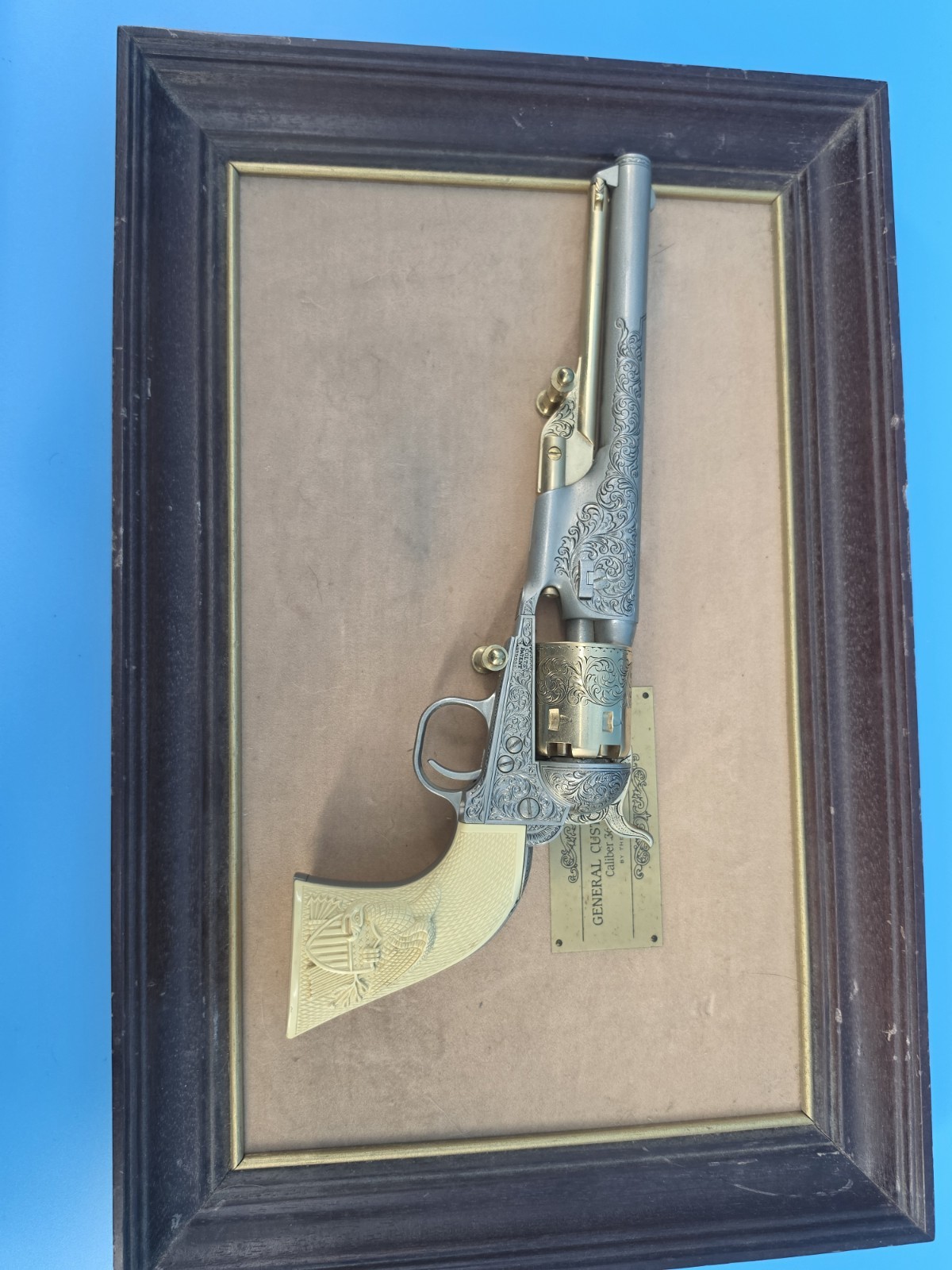 Franklin Mint General George Custer's .36 Caliber Gold Single Action Revolver