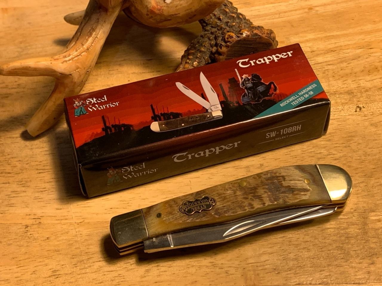 Frost Cutlery Steel Warrior Rams Horn Trapper 4 1/8 Frost Cutlery Steel Warrior Rams Horn Trapper 4 1/8