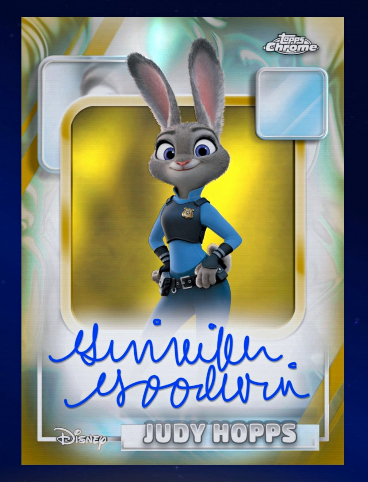 Digital 2026 Topps Chrome Disney Judy Hopps Auto Gold /50 Digital 2026 Topps Chrome Disney Judy Hopps Auto Gold /50