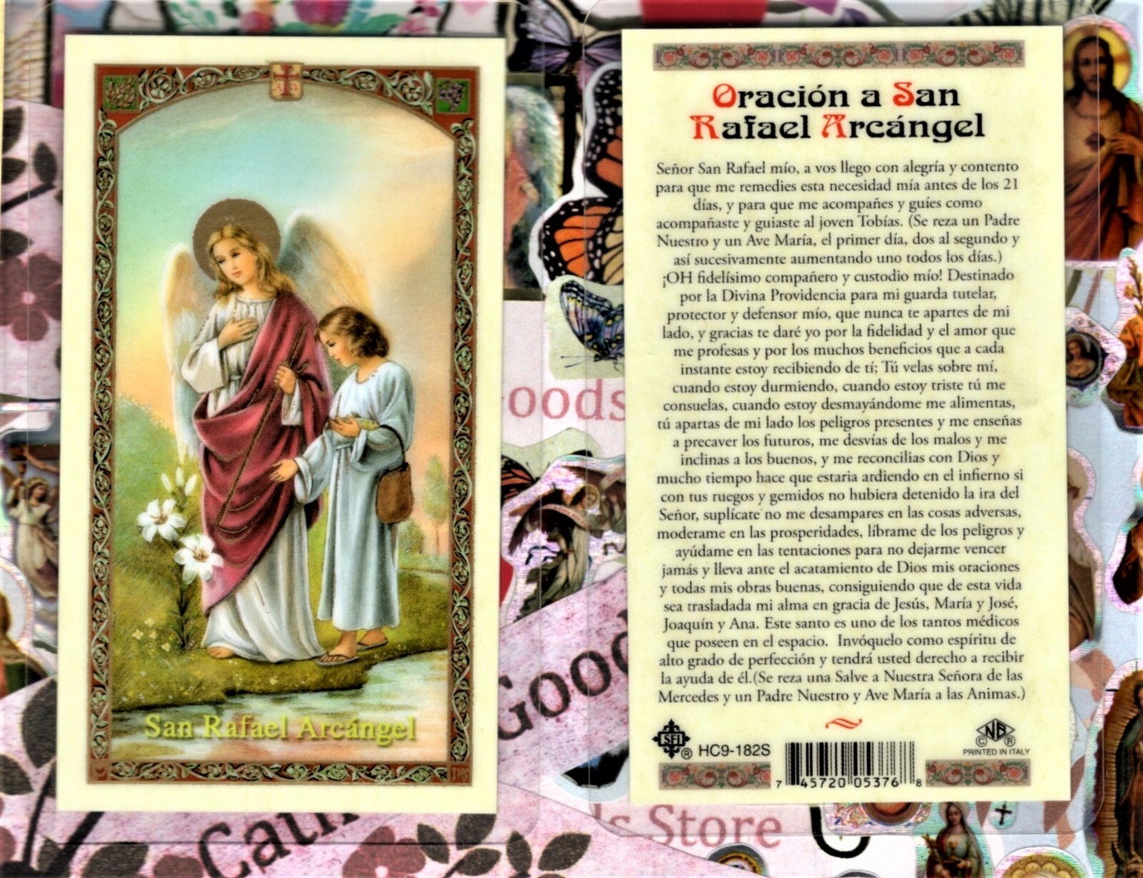 Oracion a San Rafael Arcangel - Spanish - Laminated Holy Card 182S Oracion a San Rafael Arcangel - Spanish - Laminated Holy Card 182S