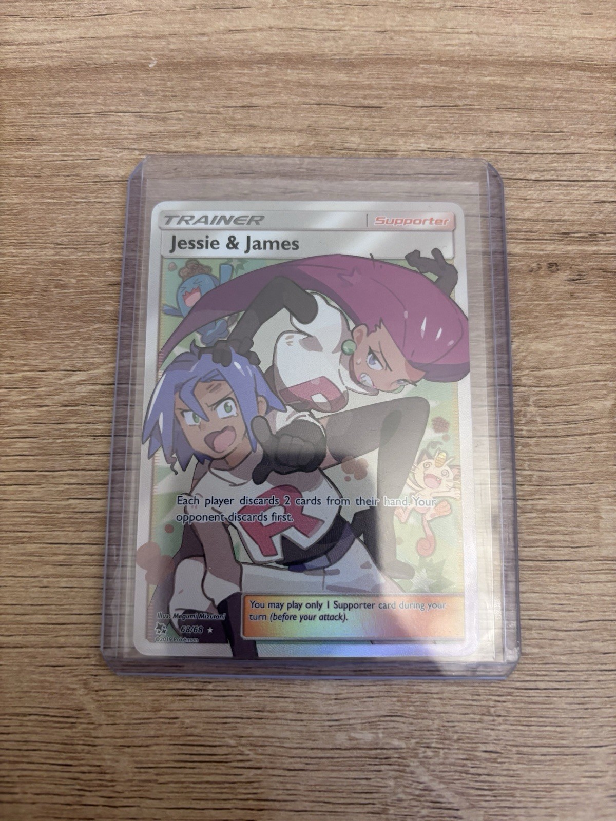Pokémon TCG Hidden Fates Jessie and James Full Art Trainer Trading Card 68/68 NM Pokémon TCG Hidden Fates Jessie and James Full Art Trainer Trading Card 68/68 NM