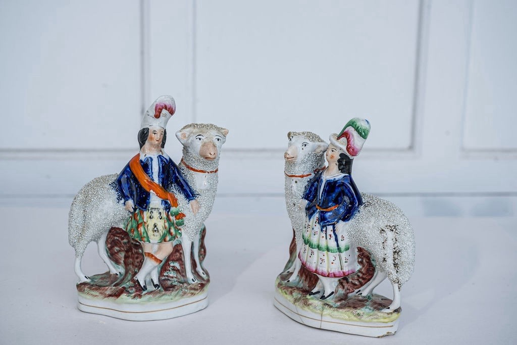 Antique Staffordshire Highland Figures Sheep Nobel Rev Bloomfield Collection Antique Staffordshire Highland Figures Sheep Nobel Rev Bloomfield Collection