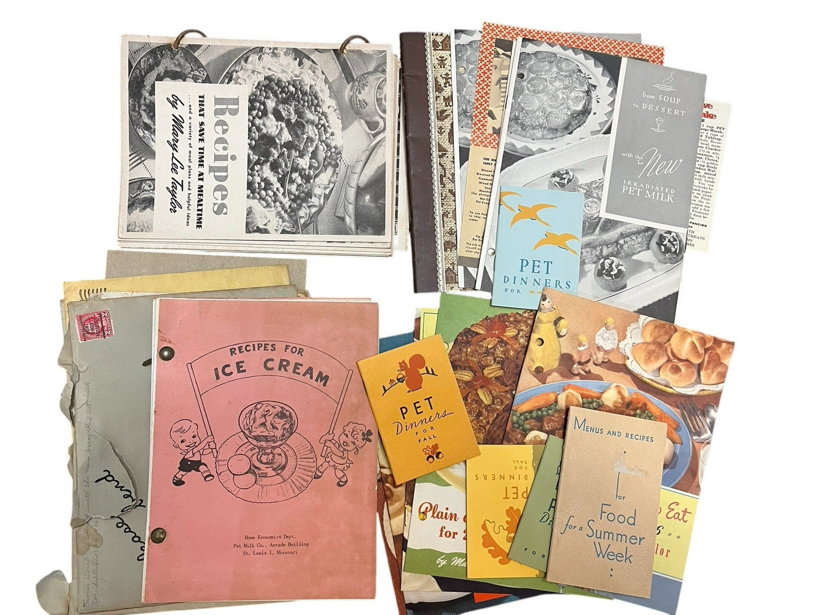 Vintage Pet Milk Mary Lee Taylor Recipe Booklet Cookbook 1930s Up LOT of 28 Vintage Pet Milk Mary Lee Taylor Recipe Booklet Cookbook 1930s Up LOT of 28