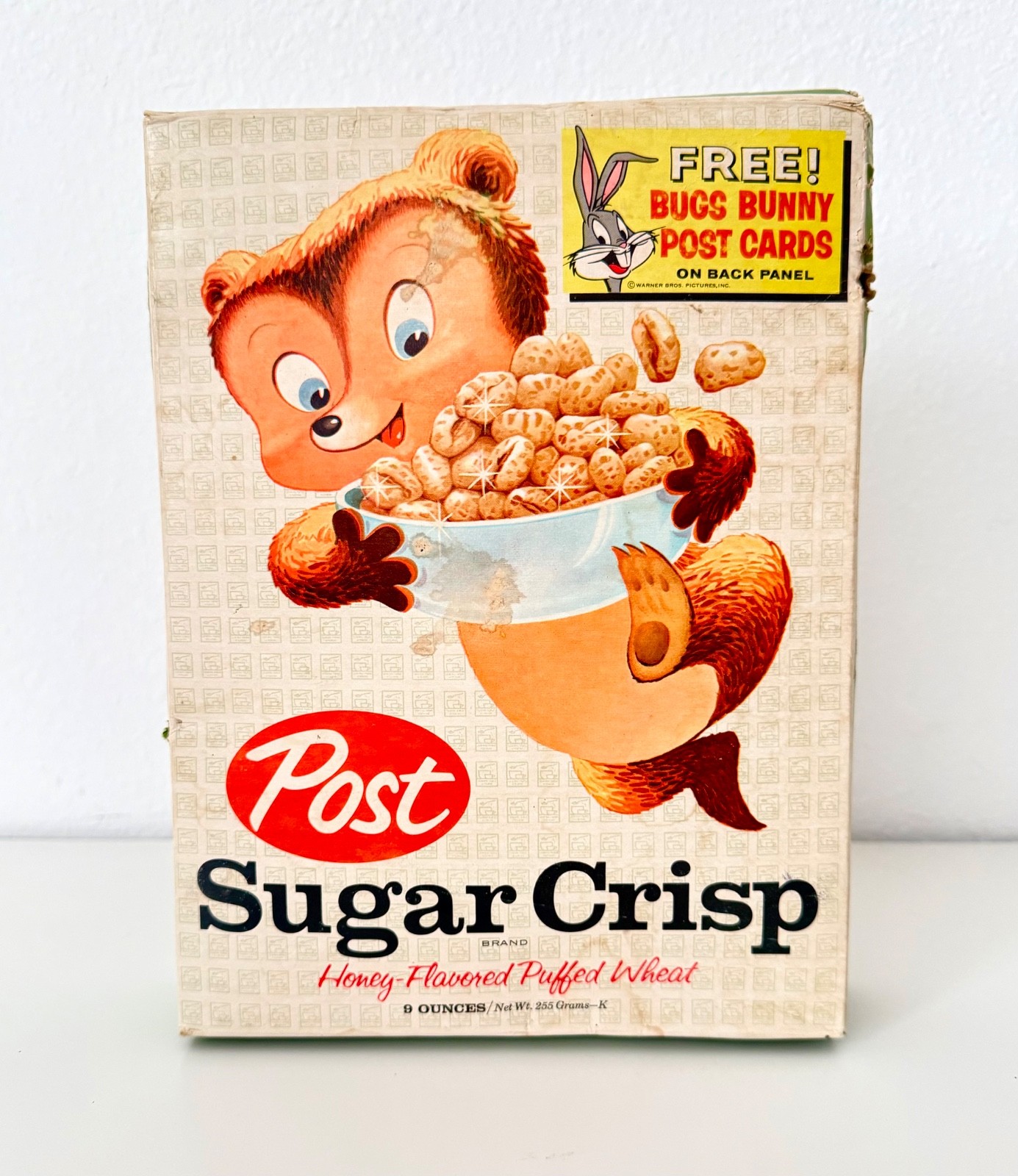 Vintage 1961 Post Sugar Crisp Cereal Box Bugs Bunny Post Cards Premium Kids Food