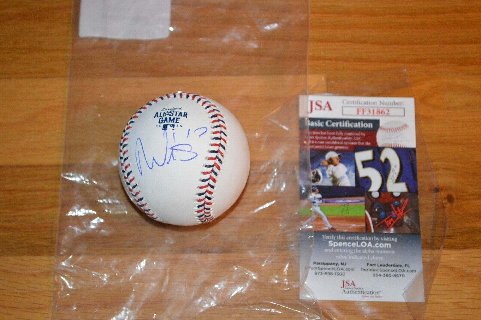 SF Giants ~ Will Smith Autographed 2019 All Star Game OML Baseball with JSA COA