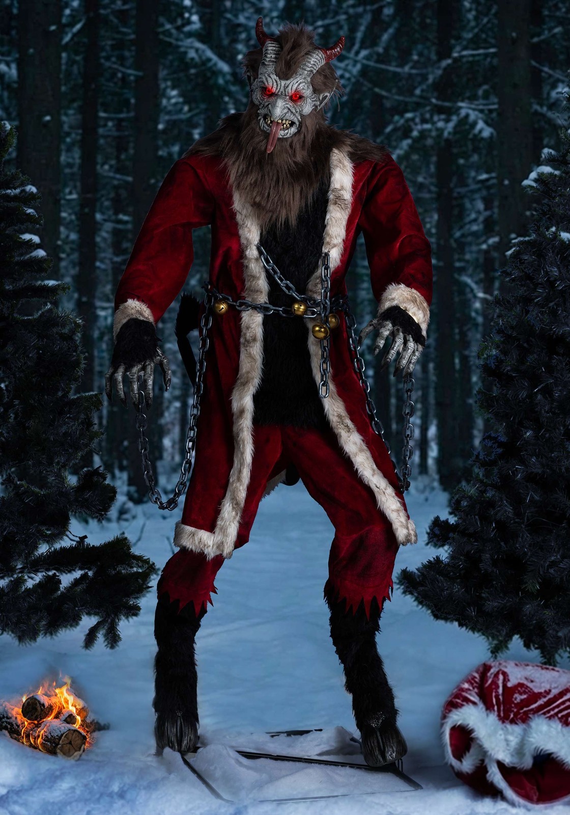 6.5 FT ANIMATED KRAMPUS HALLOWEEN ANIMATRONIC PROP 6.5 FT ANIMATED KRAMPUS HALLOWEEN ANIMATRONIC PROP