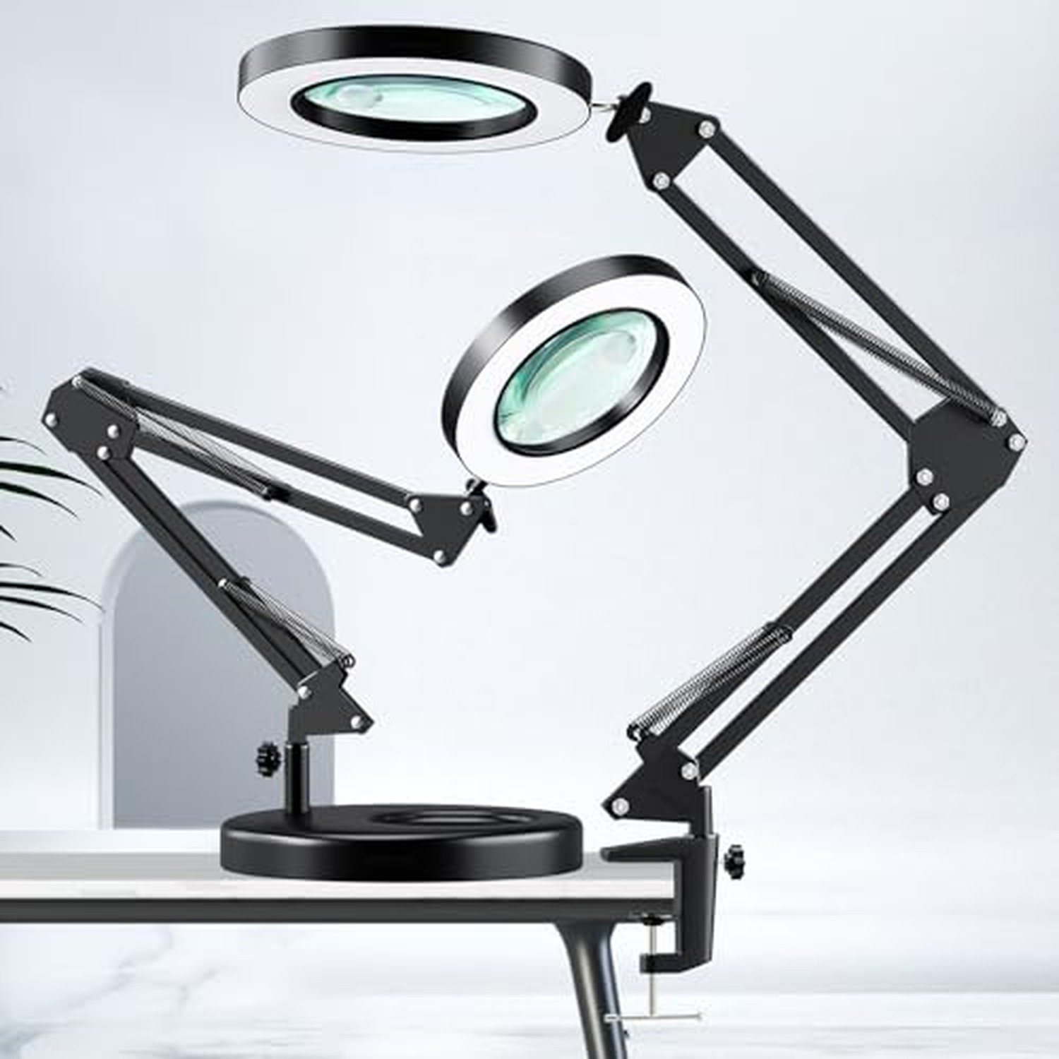 HITTI 30X 10X Magnifying Glass with Light, 1800 Lumens Stepless Dimmable Black HITTI 30X 10X Magnifying Glass with Light, 1800 Lumens Stepless Dimmable Black
