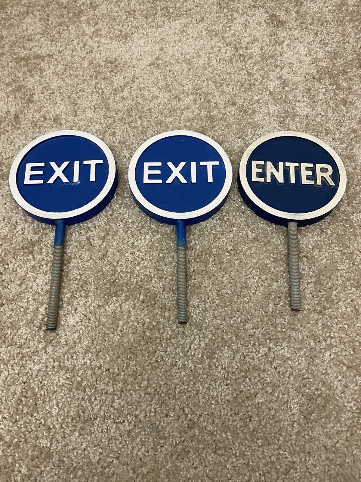 Vintage Disney World Parking Tram Signs Enter Exit Prop Lot Set Of 3 Rare Vintage Disney World Parking Tram Signs Enter Exit Prop Lot Set Of 3 Rare