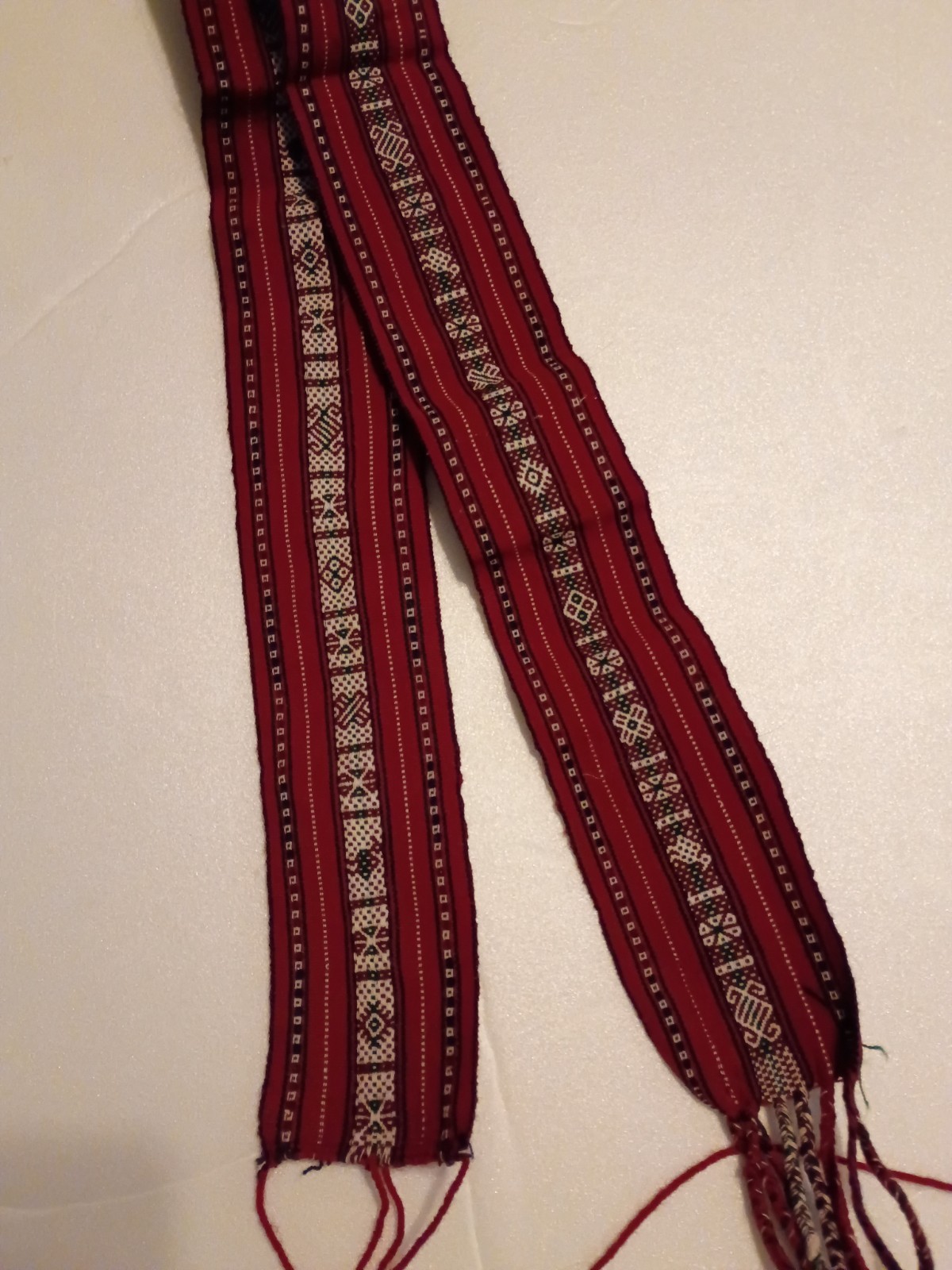 Navajo Ceremonial Rain Sash Woven Red/Green/White Santa Fe Jemez NM Vintage NA Navajo Ceremonial Rain Sash Woven Red/Green/White Santa Fe Jemez NM Vintage NA