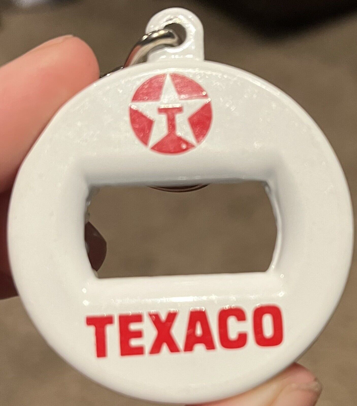 Vintage 1990’s Texaco 3 In 1 Bev Key Bottle Opener Keychain