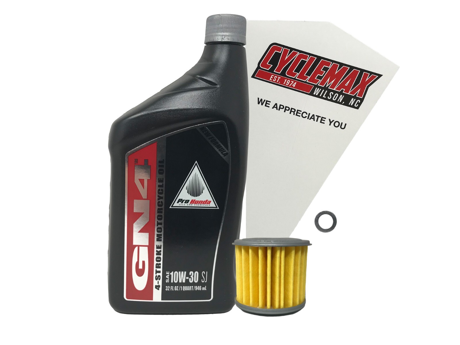 Cyclemax Standard 10W-30 Oil Change Kit fits 2021-2025 Honda Grom 125 Cyclemax Standard 10W-30 Oil Change Kit fits 2021-2025 Honda Grom 125