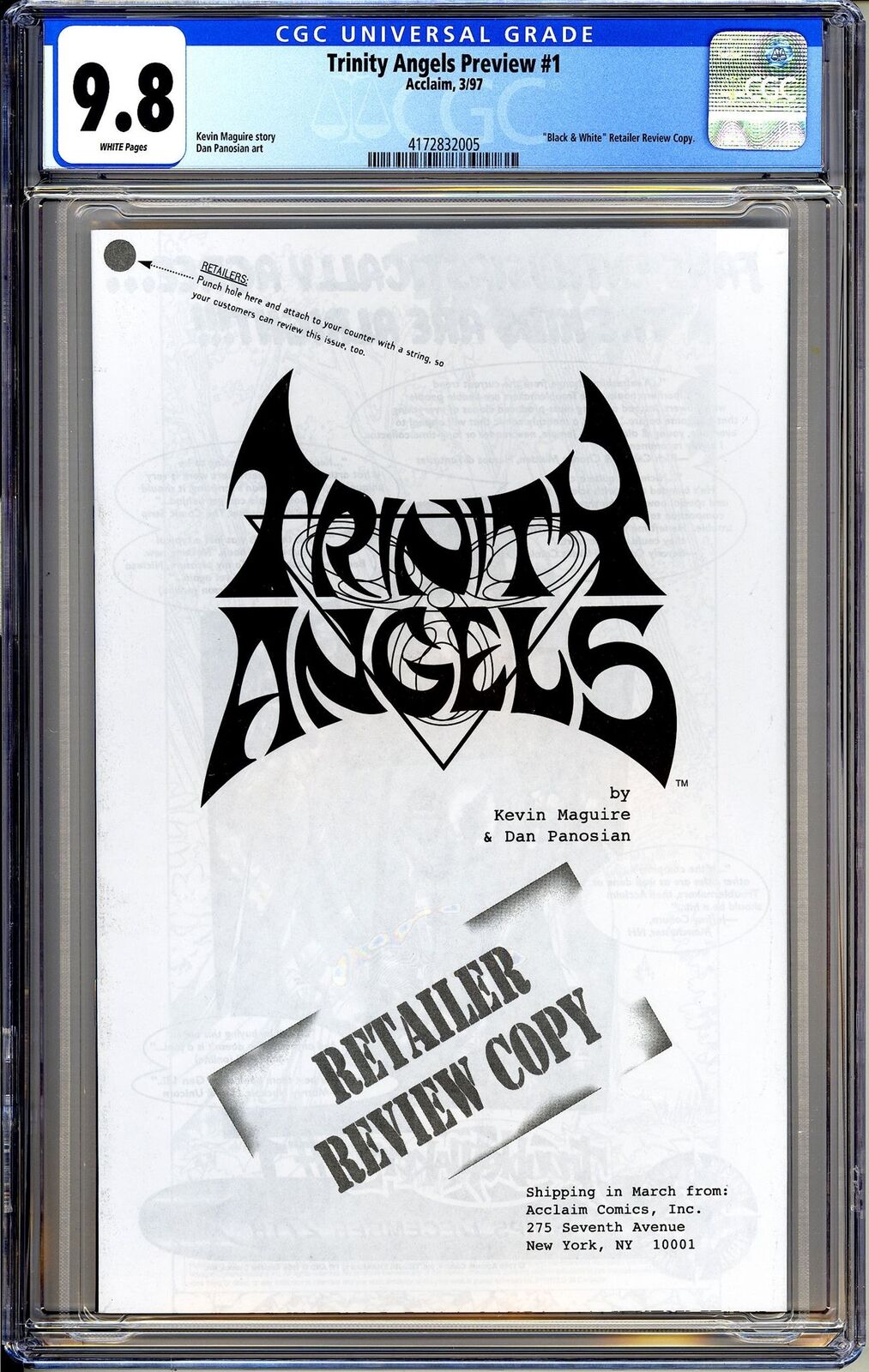 Trinity Angels Preview 1 CGC 9.8 1997 4172832005 Review Black & White Key