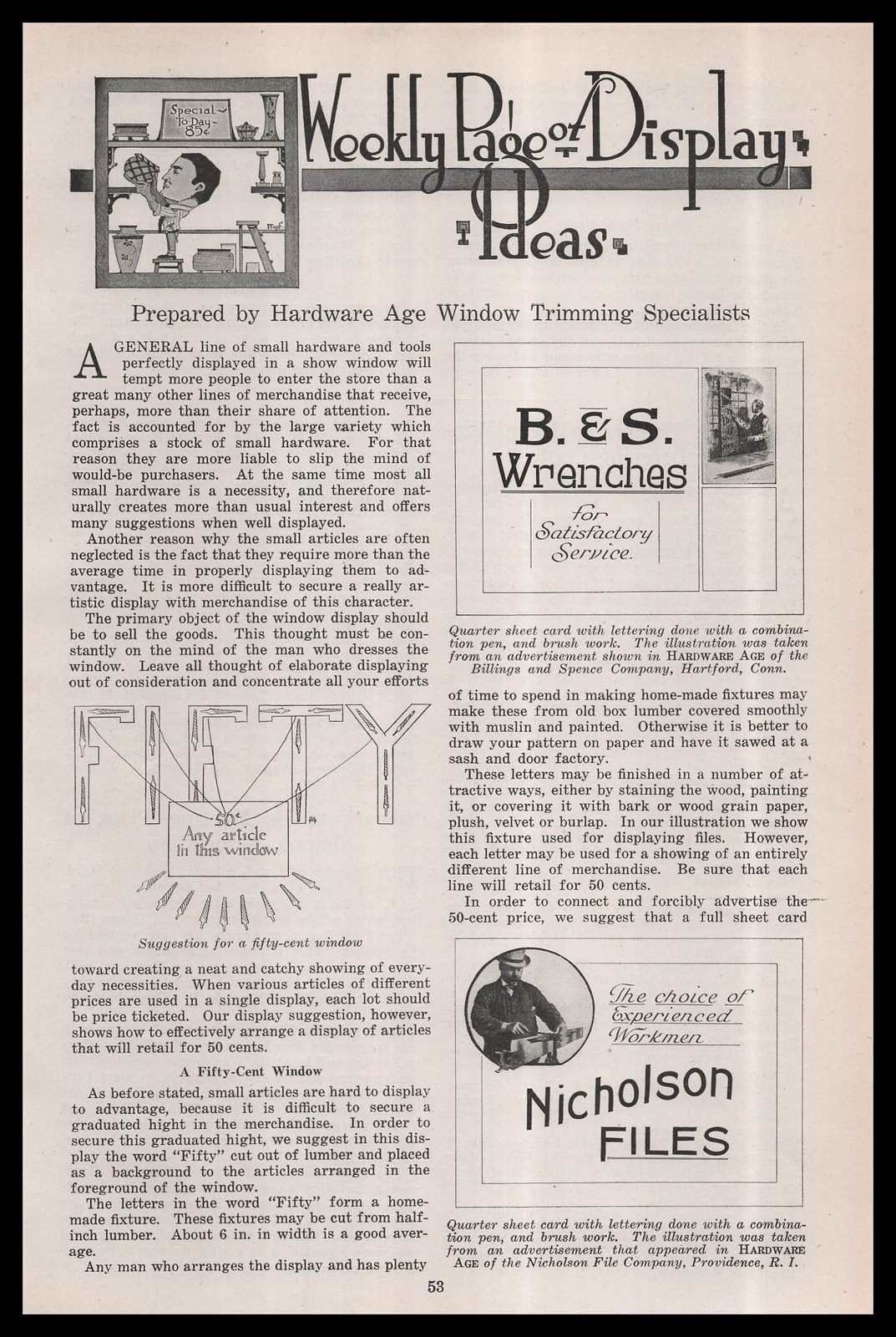 1914 Billings And Space Co. Hartford Connecticut Show Card Article Print Ad 1914 Billings And Space Co. Hartford Connecticut Show Card Article Print Ad