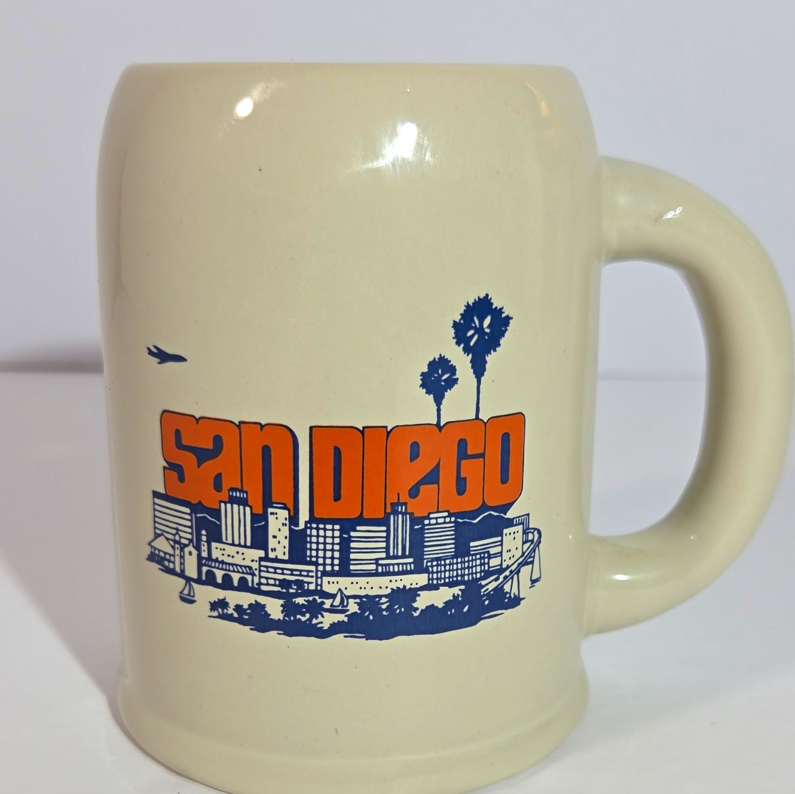Vintage San Diego Skyline Ceramic Stein Mug Retro 70s 80s Souvenir Stoneware Vintage San Diego Skyline Ceramic Stein Mug Retro 70s 80s Souvenir Stoneware
