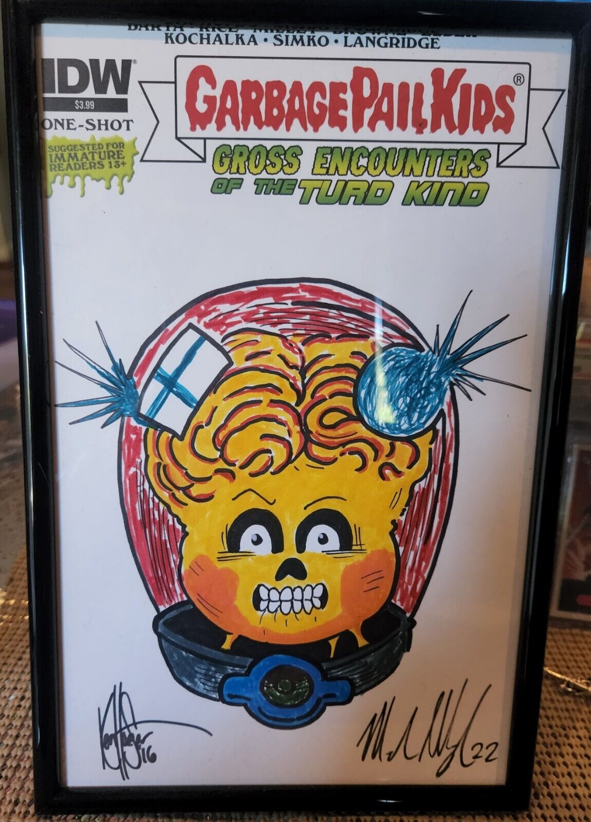 ALIEN IAN / OUTER SPACE CHASE GPK GROSS ENCOUNTERS IDW SKETCH COMIC BOOK SIGNED