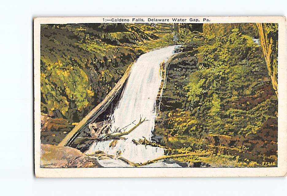 Postcard Caldeno Falls Delaware Water Gap Pennsylvania USA Postcard Caldeno Falls Delaware Water Gap Pennsylvania USA
