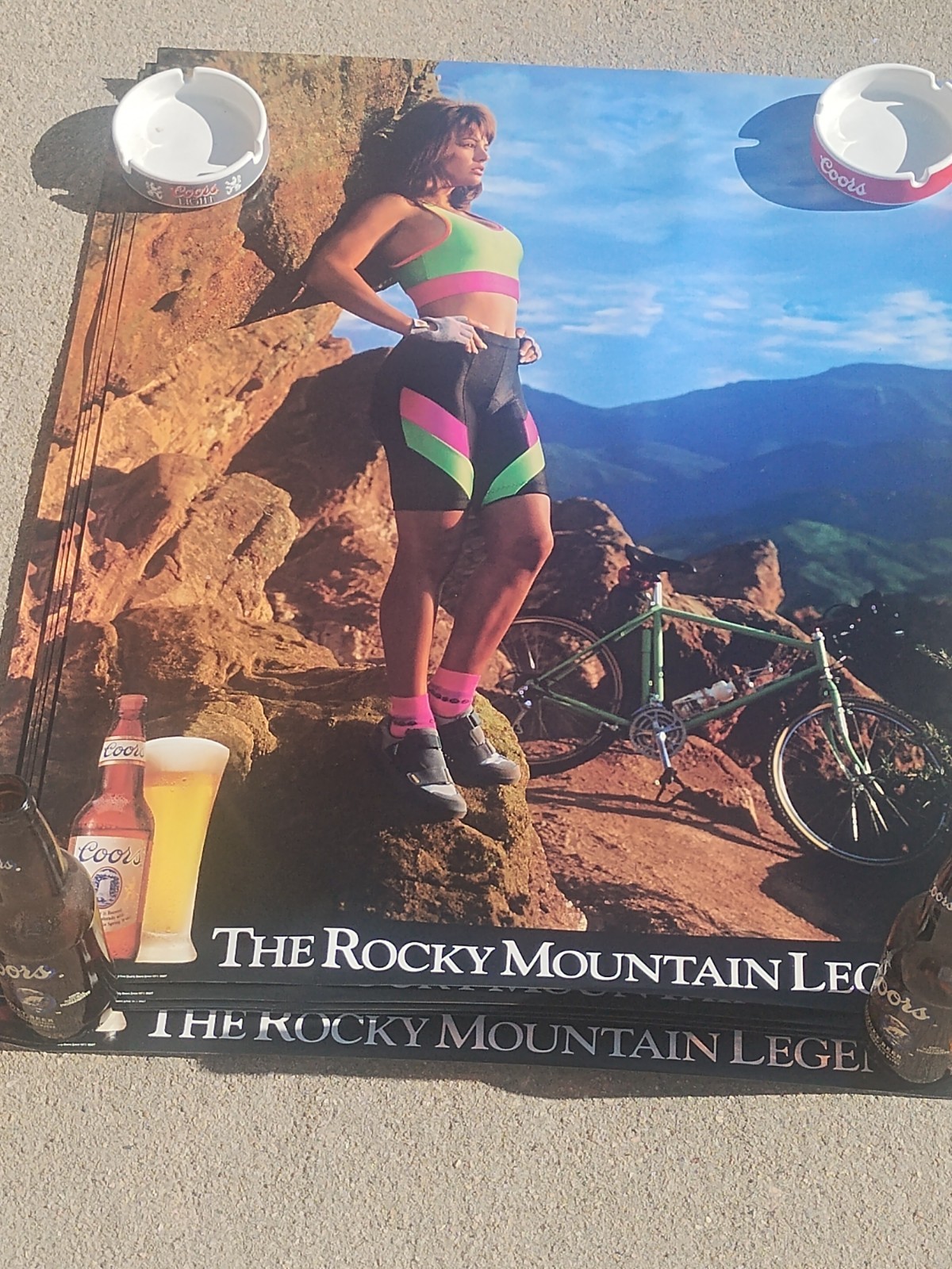 Vintage Coors Cycling Poster 1990 Sexy Girl Mountain Bike Banquet NOS Original Vintage Coors Cycling Poster 1990 Sexy Girl Mountain Bike Banquet NOS Original