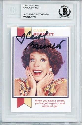 -CAROL BURNETT- Beckett BAS Signed/Autograph/Auto Carol Burnett Show TV Card -CAROL BURNETT- Beckett BAS Signed/Autograph/Auto Carol Burnett Show TV Card