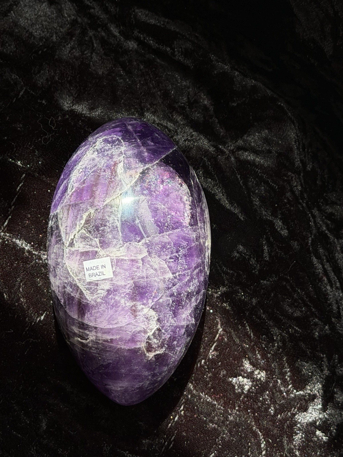 106mm Natural Brazilian Purple Amethyst Crystal Shiva Lingam 520 grams