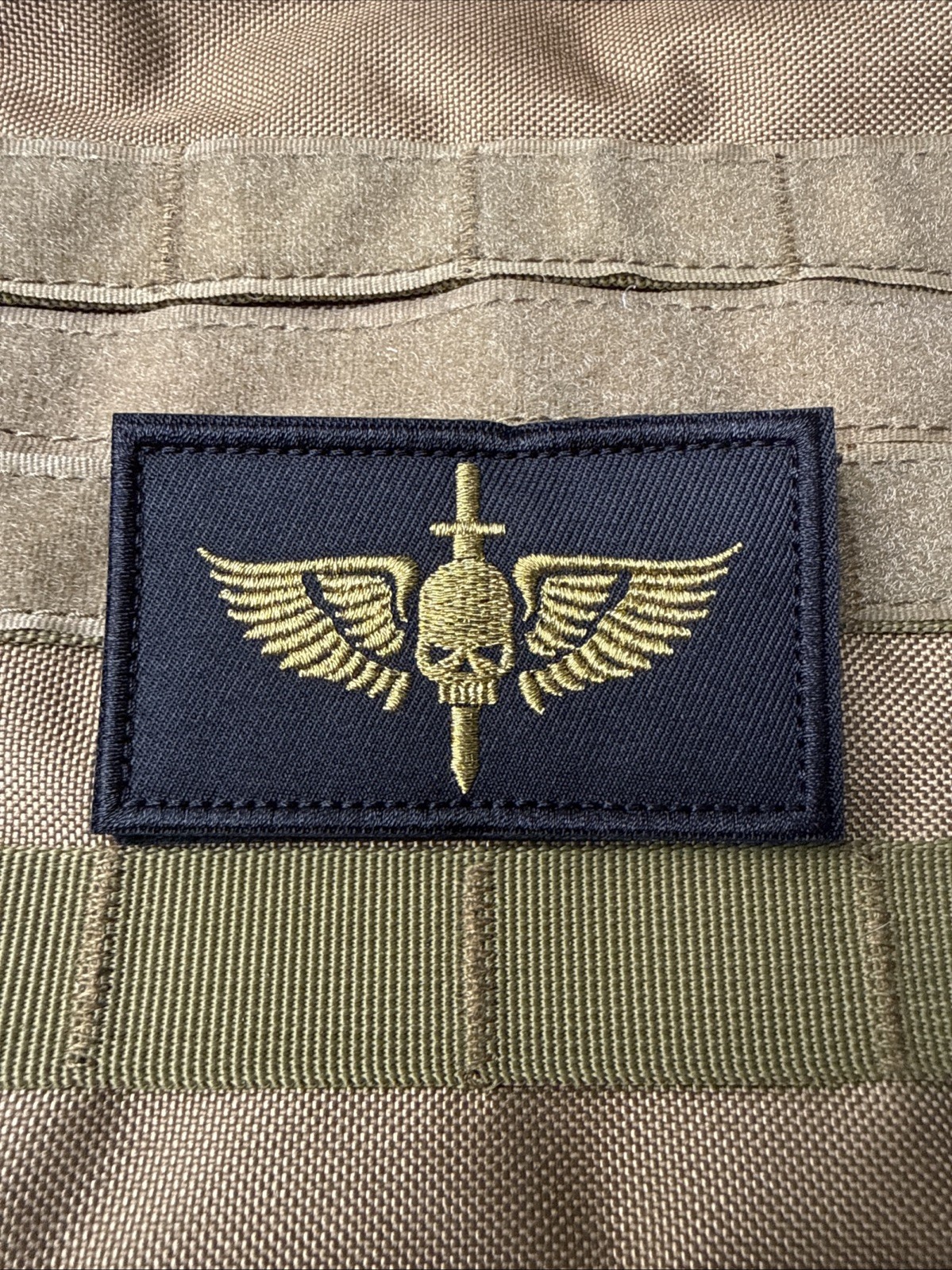 Warhammer 40k Space Marine Soldier Patch Cosplay Hook Loop Gold