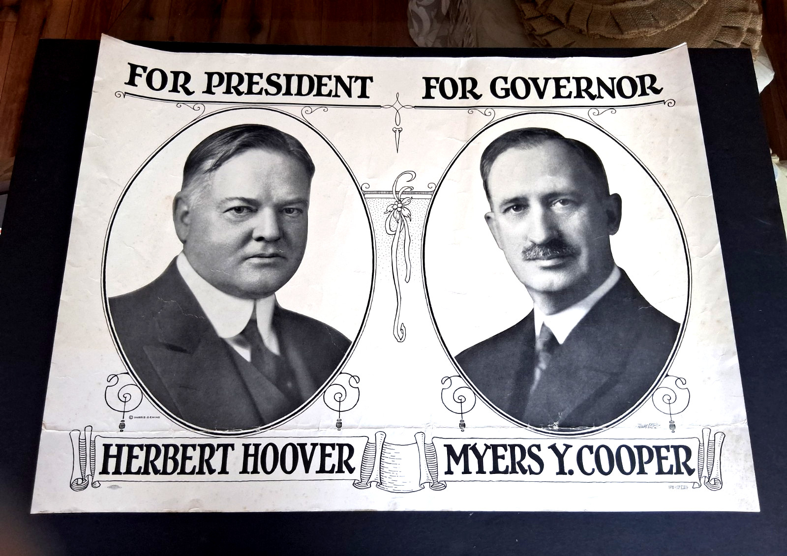 1928 Herbert Hoover For President Myers Cooper Governor Campaign Poster 18x24 1928 Herbert Hoover For President Myers Cooper Governor Campaign Poster 18x24