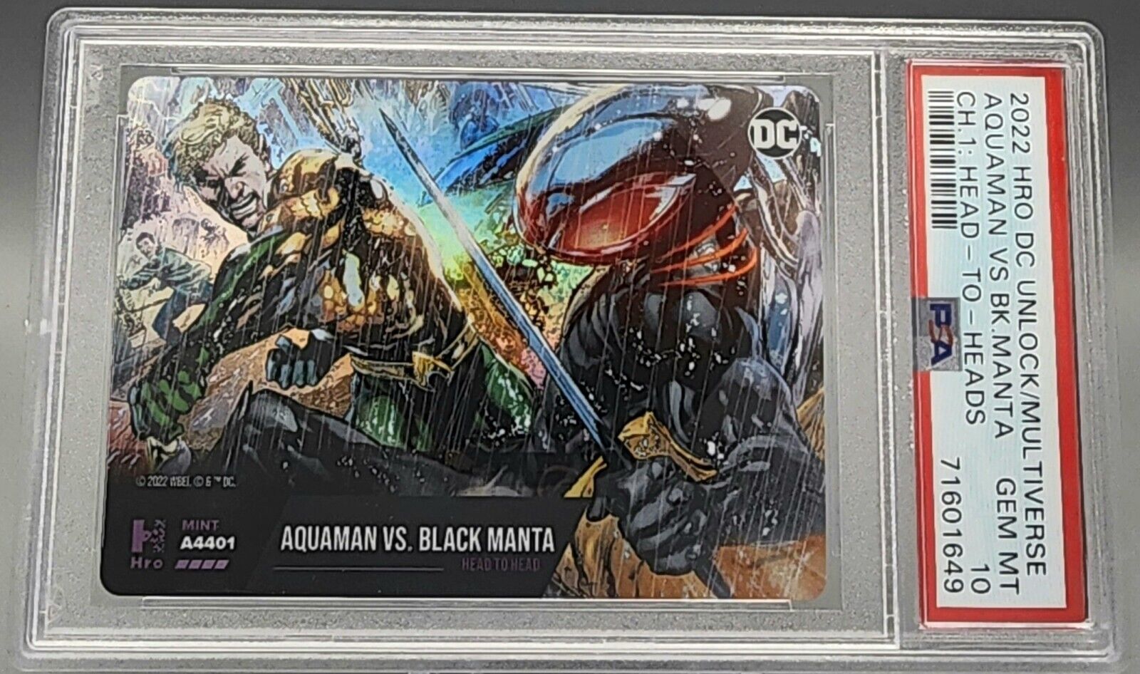 2022 DC Chapter 1: Aquaman Vs. Black Manta A599 Psa 10 Physical Card Only