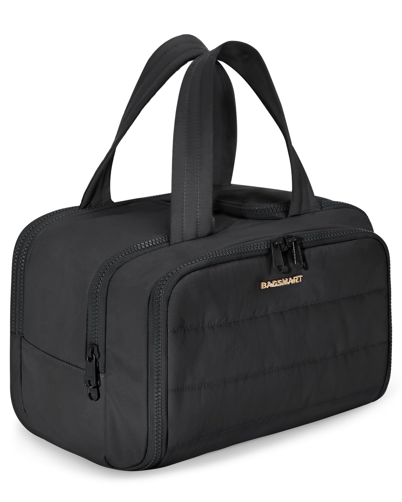 BAGSMART Travel Toiletry Bag, Lightweight 11.8 x 7.3 x 8.3 inches, Black BAGSMART Travel Toiletry Bag, Lightweight 11.8 x 7.3 x 8.3 inches, Black