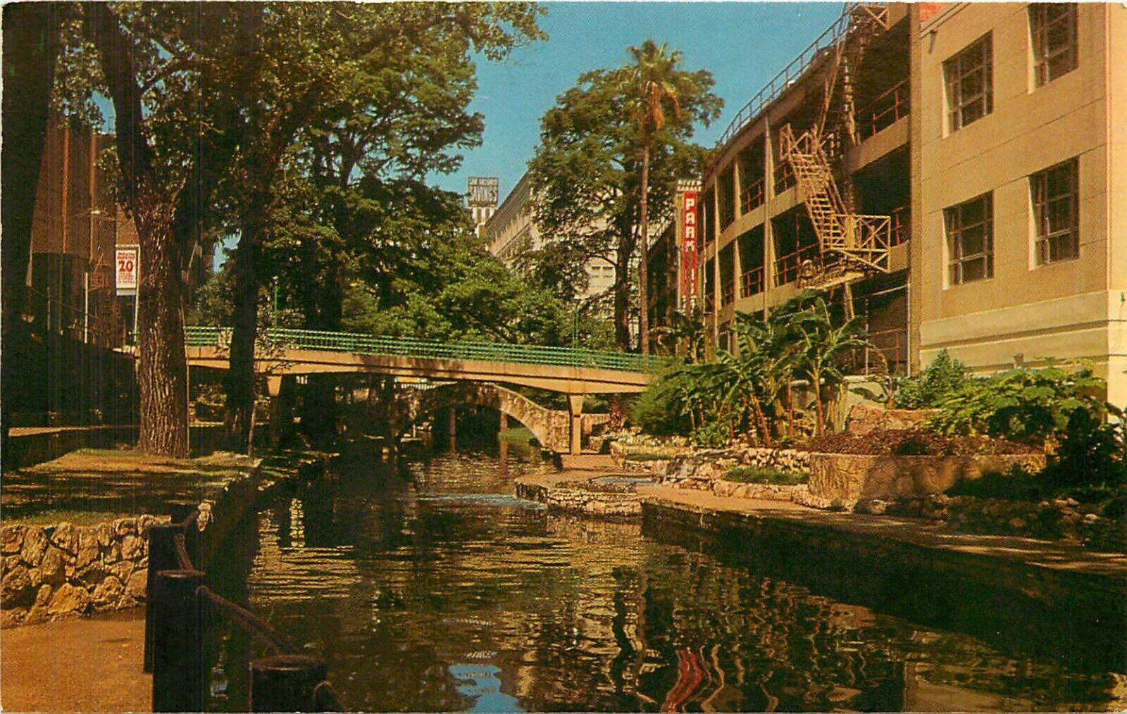 San Antonio River Texas TX Postcard