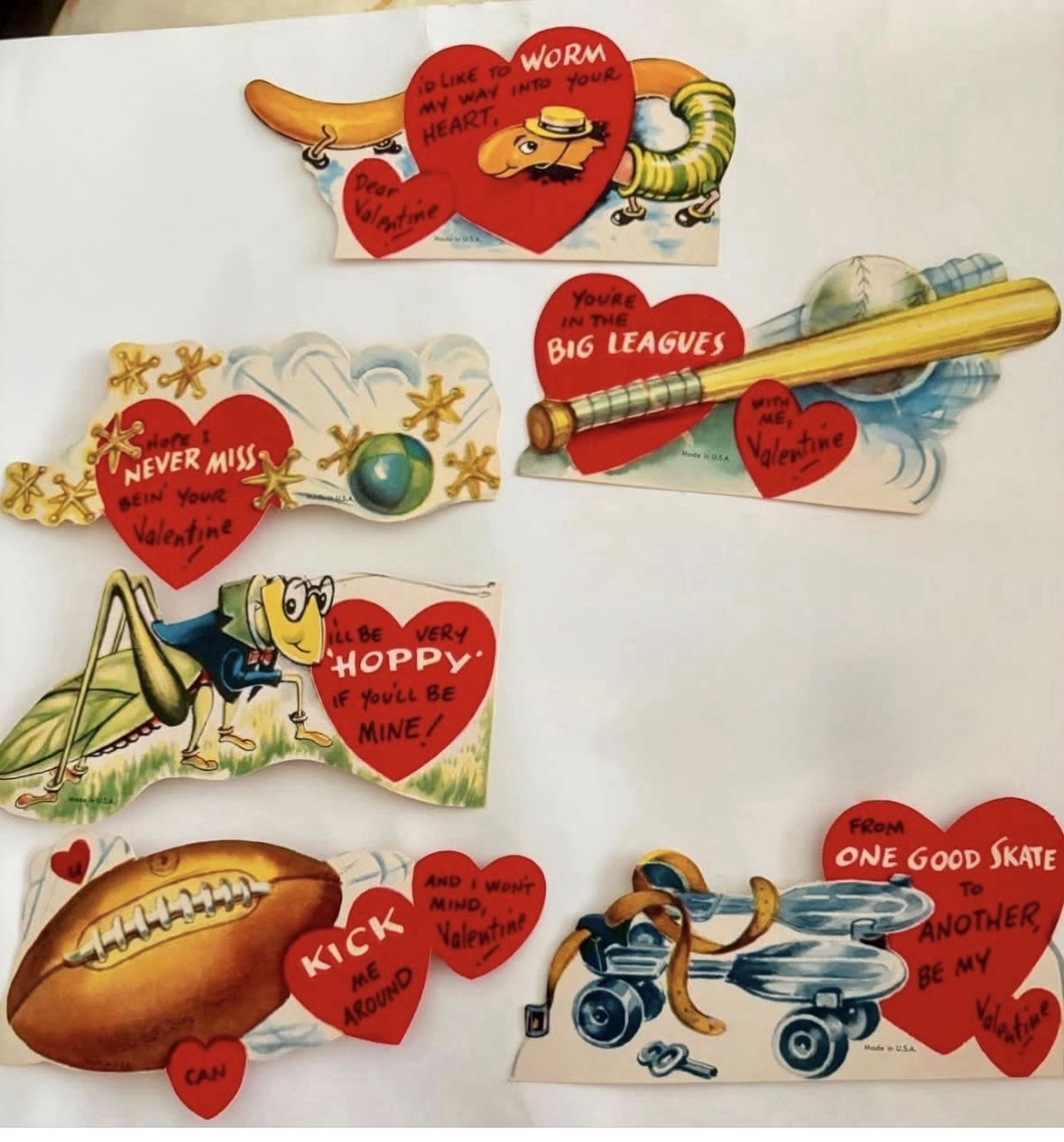 Vintage Valentine Lot Of Six Vintage Valentine Lot Of Six