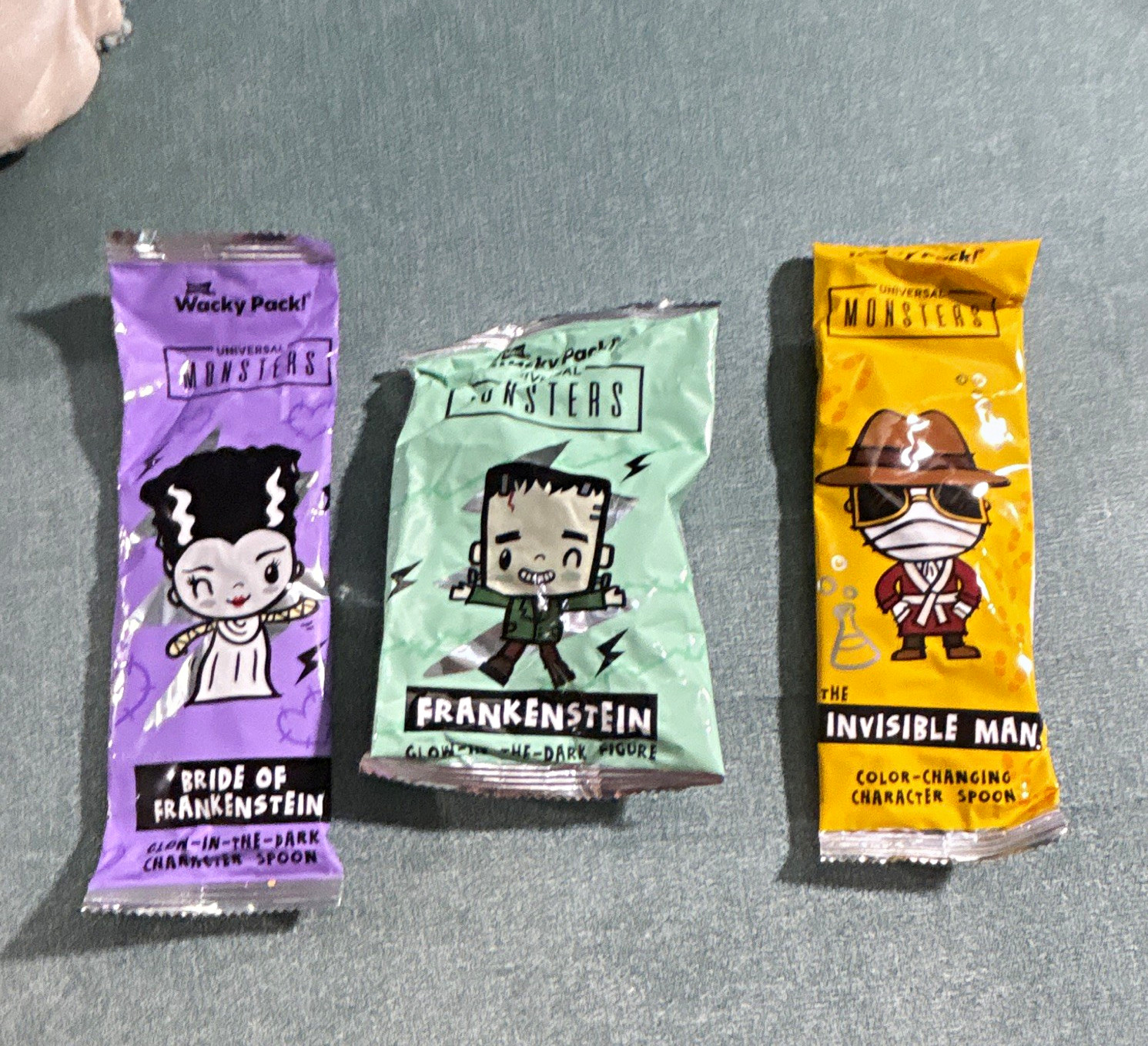 Universal Monsters Glow-in-the-Dark/Color-Changing Wacky Pack 3pc Set Universal Monsters Glow-in-the-Dark/Color-Changing Wacky Pack 3pc Set