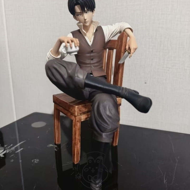19cm Attack on Titan Levi Ackerman PVC Statue Figure No Boxed Collectible Gift