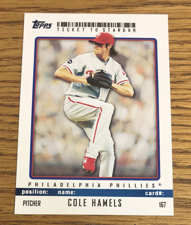 Cole Hamels 2009 Topps Ticket To Stardom Blue SP #’d 25/99 Card #167  *298*