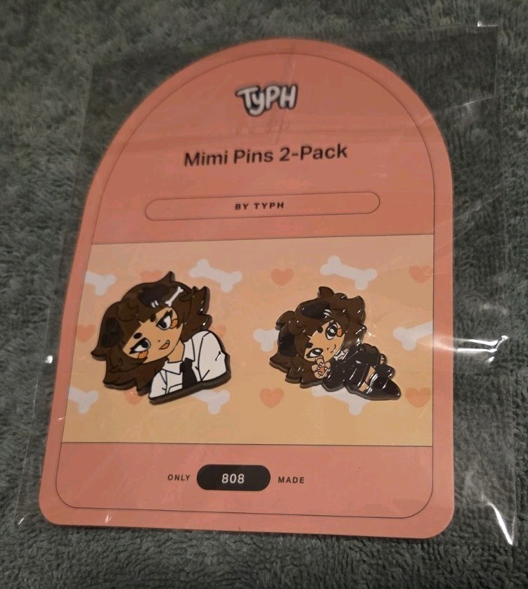 Makeship Mimi Enamel Pins 2-pack By Typh SOLD OUT OOP *NEW* Makeship Mimi Enamel Pins 2-pack By Typh SOLD OUT OOP *NEW*