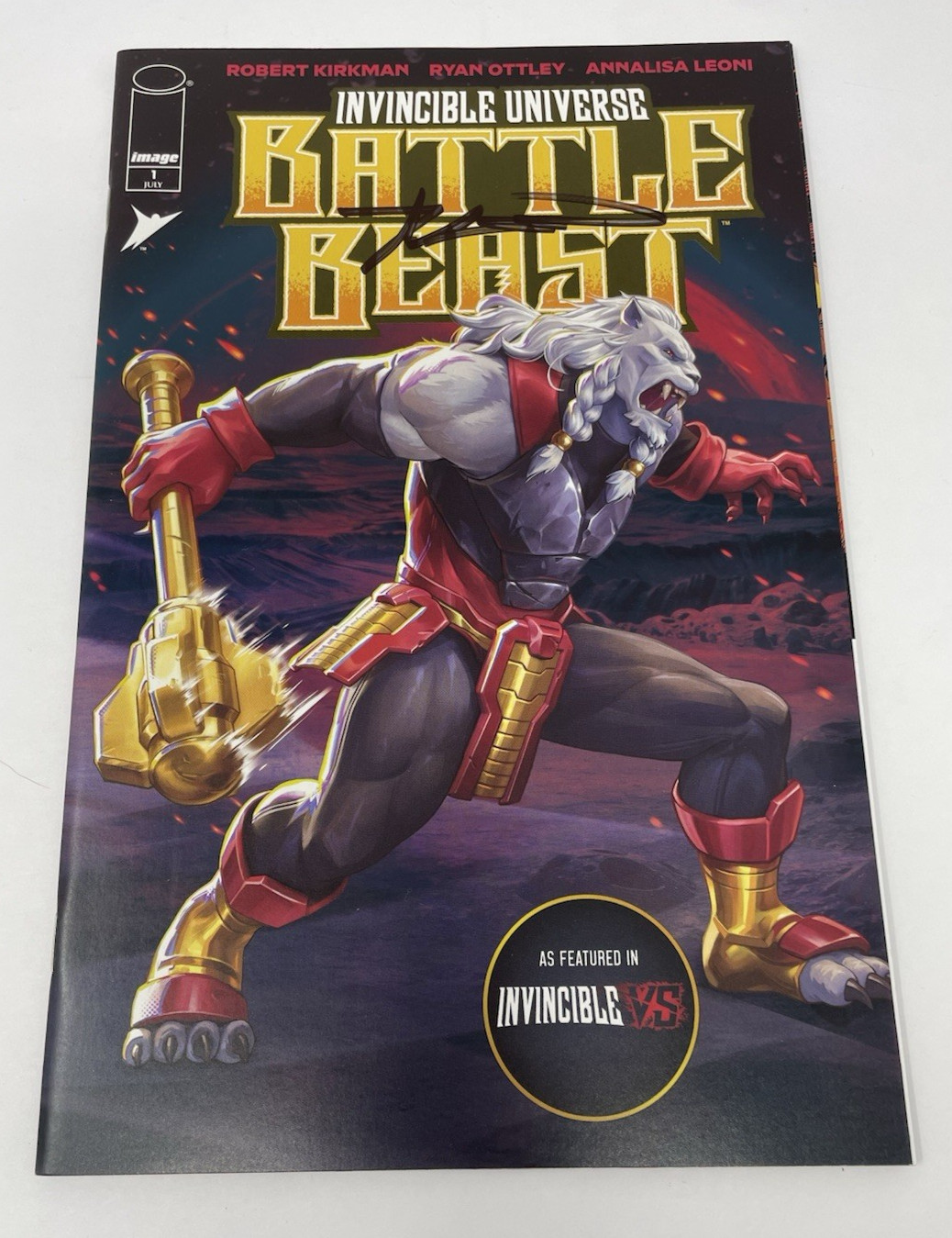 SDCC 2025 Exclusive Comic-Con Variant Cover Battle Beast 1 Signed Robert Kirkman SDCC 2025 Exclusive Comic-Con Variant Cover Battle Beast 1 Signed Robert Kirkman