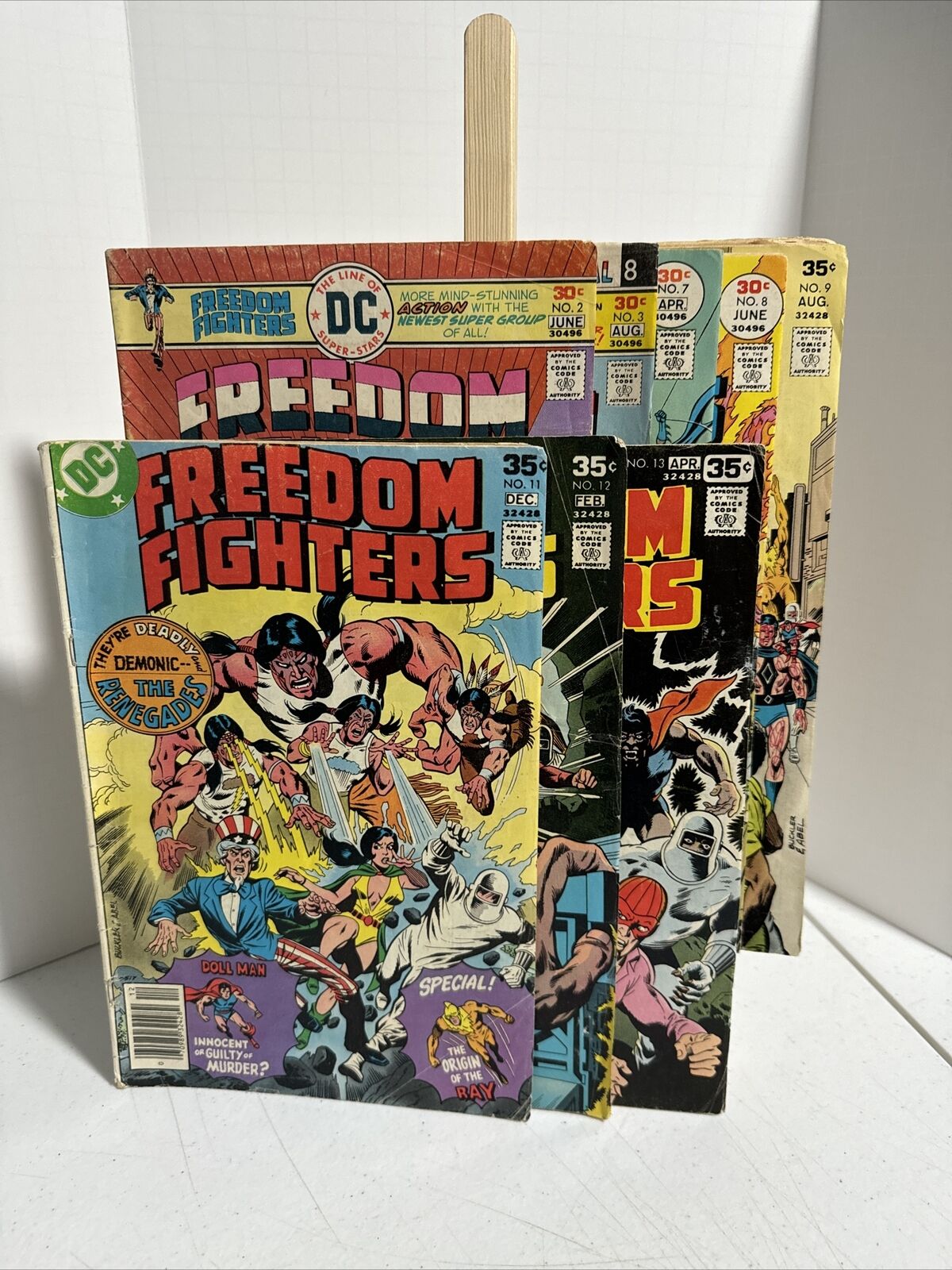 Lot Of 8- Freedom Fighters #2,3,7-9,11-13 DC Comics 1977