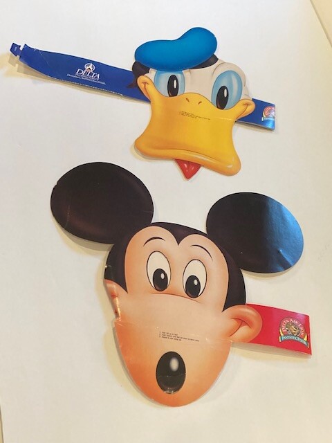 Rare Vintage Delta Fantastic Flyer DISNEY Mickey Mouse & Donald Duck Headbands