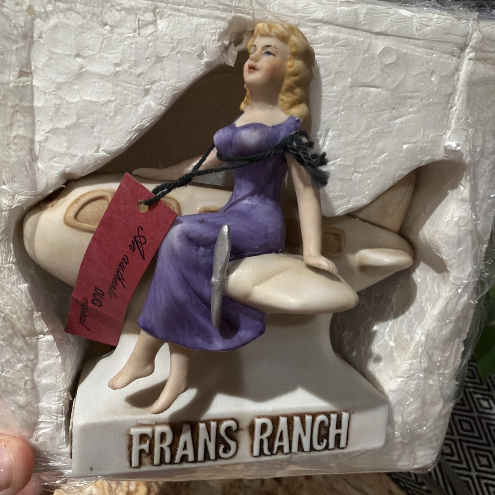 VTG Dug Nevada Brothel Decanter Frans Ranch Beatty NV Airplane 1984 RARE VTG Dug Nevada Brothel Decanter Frans Ranch Beatty NV Airplane 1984 RARE