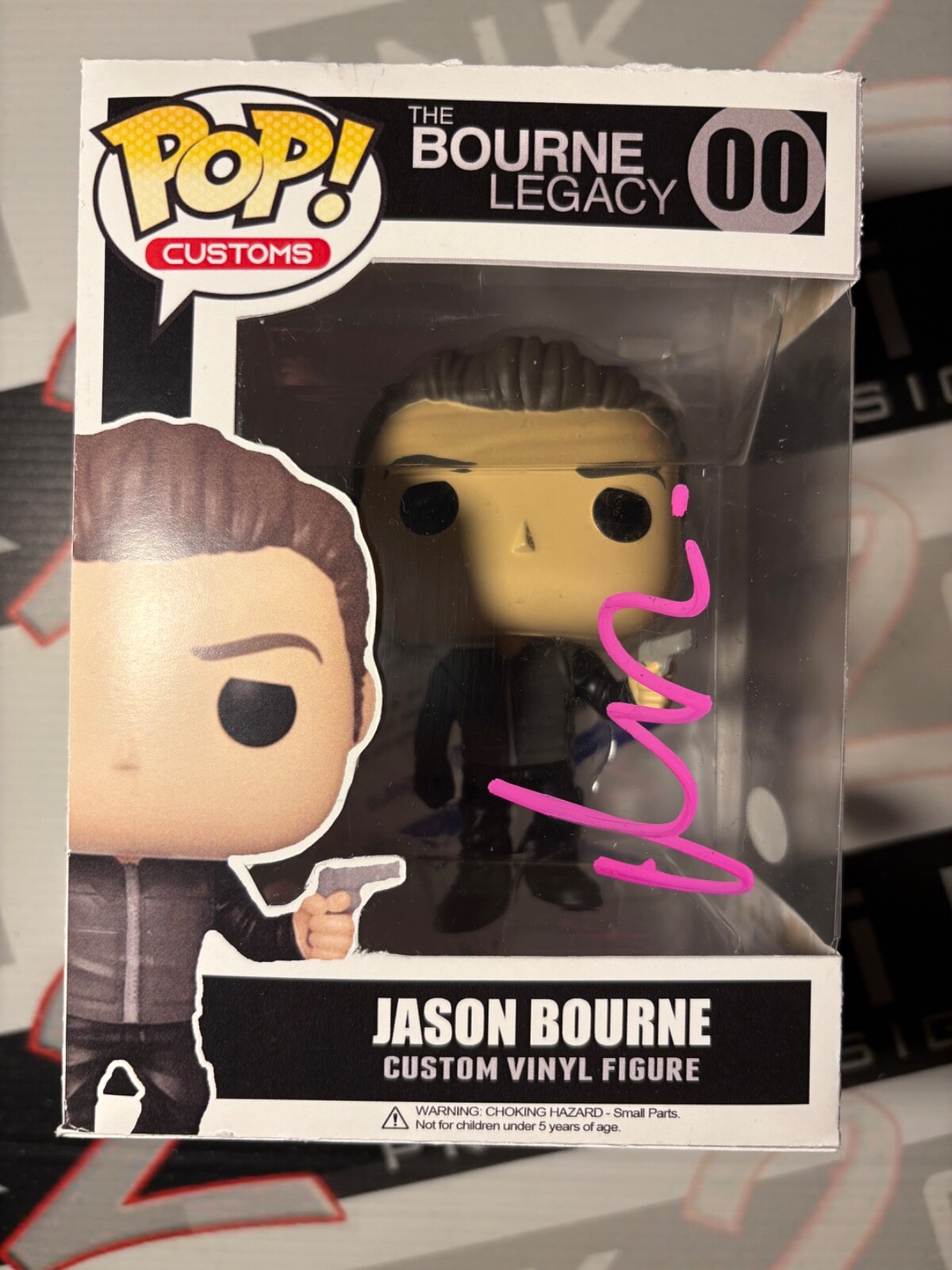 Matt Damon Signed Jason Bourne Custom Funko Pop Autograph ACOA - Bourne Trilogy Matt Damon Signed Jason Bourne Custom Funko Pop Autograph ACOA - Bourne Trilogy