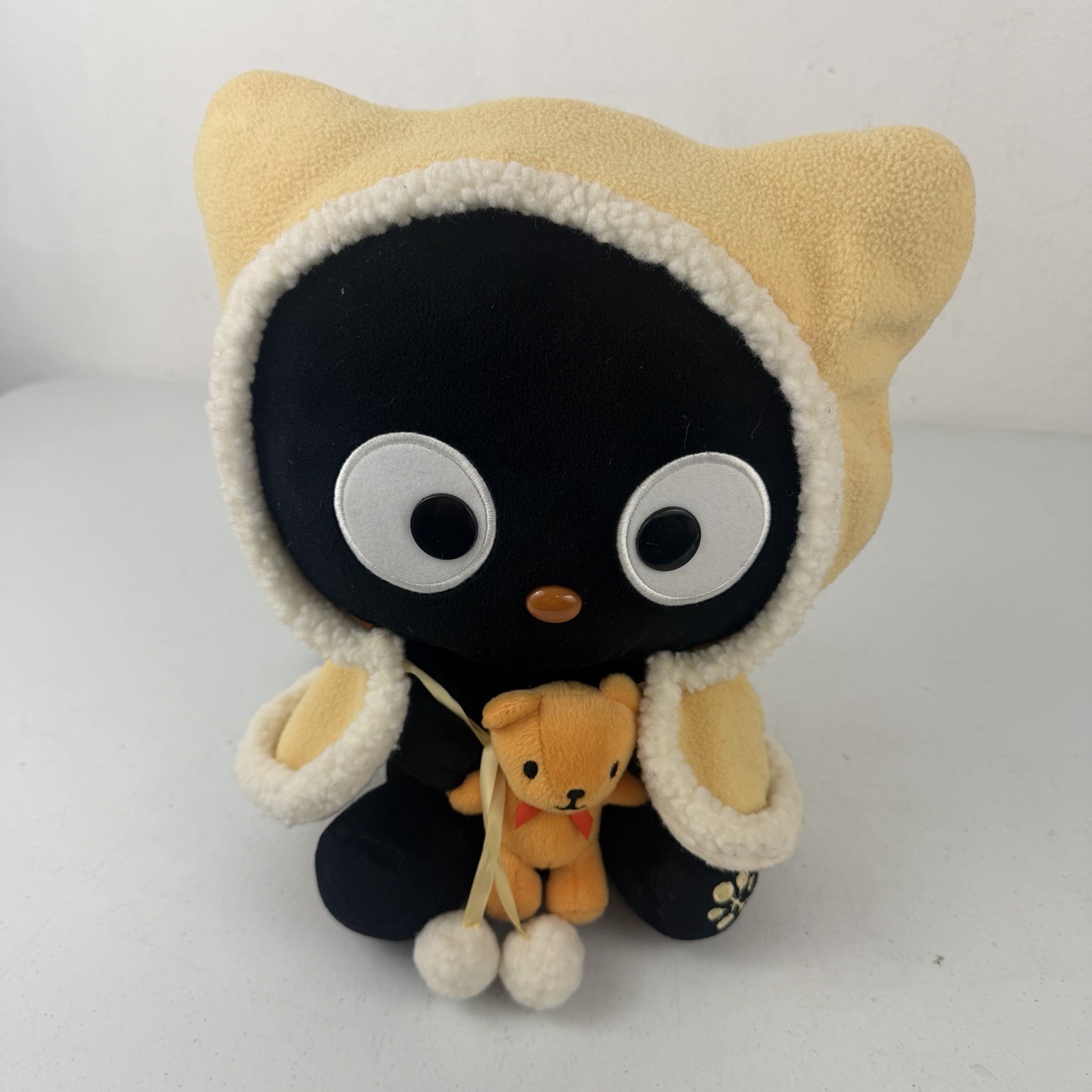 Sanrio Vintage 2008 Chococat Winter 12 Inch Plush Hood Cape Teddy Bear Sanrio Vintage 2008 Chococat Winter 12 Inch Plush Hood Cape Teddy Bear