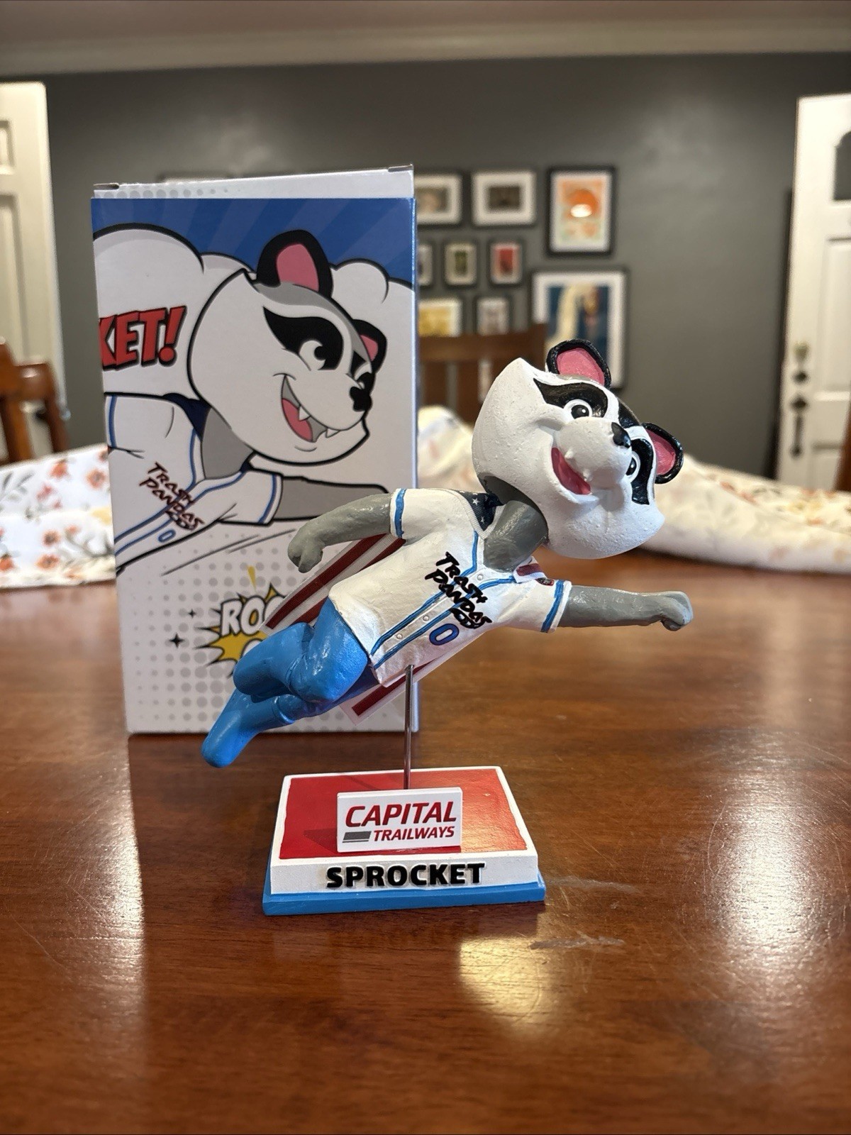 2026 Rocket City Trash Pandas Patriotic Sprocket Bobblehead Capital Trailways 2026 Rocket City Trash Pandas Patriotic Sprocket Bobblehead Capital Trailways