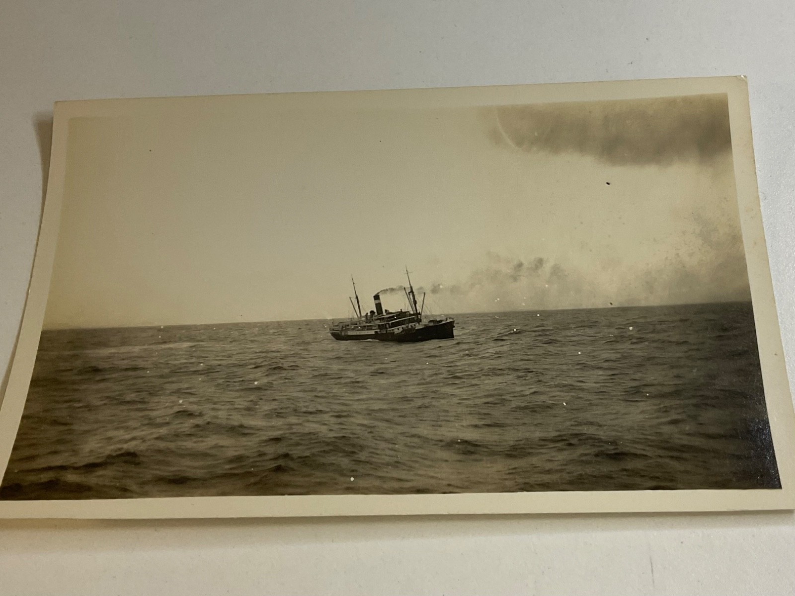 Vintage Cargo Passenger Steamship Ship Maritime Photograph Early 1900s