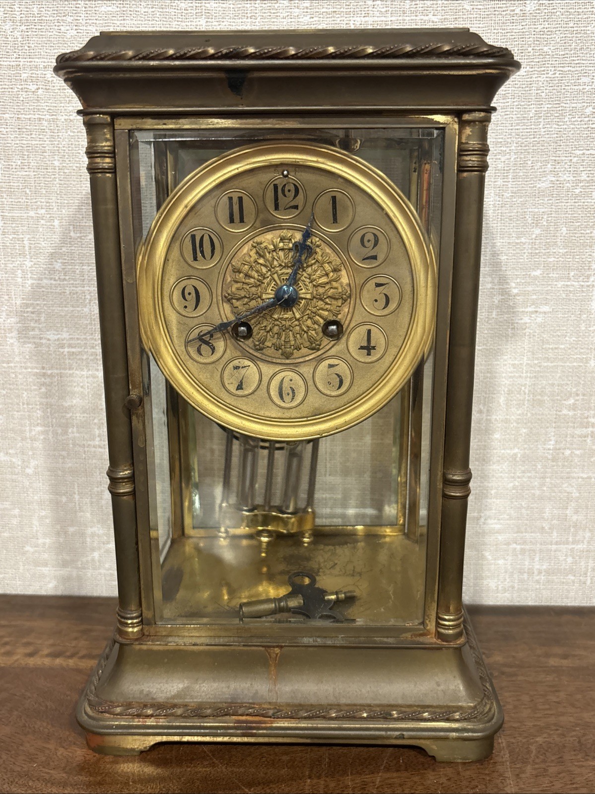 Antique Japy Freres French Crystal Regulator - For Restoration - Running Antique Japy Freres French Crystal Regulator - For Restoration - Running