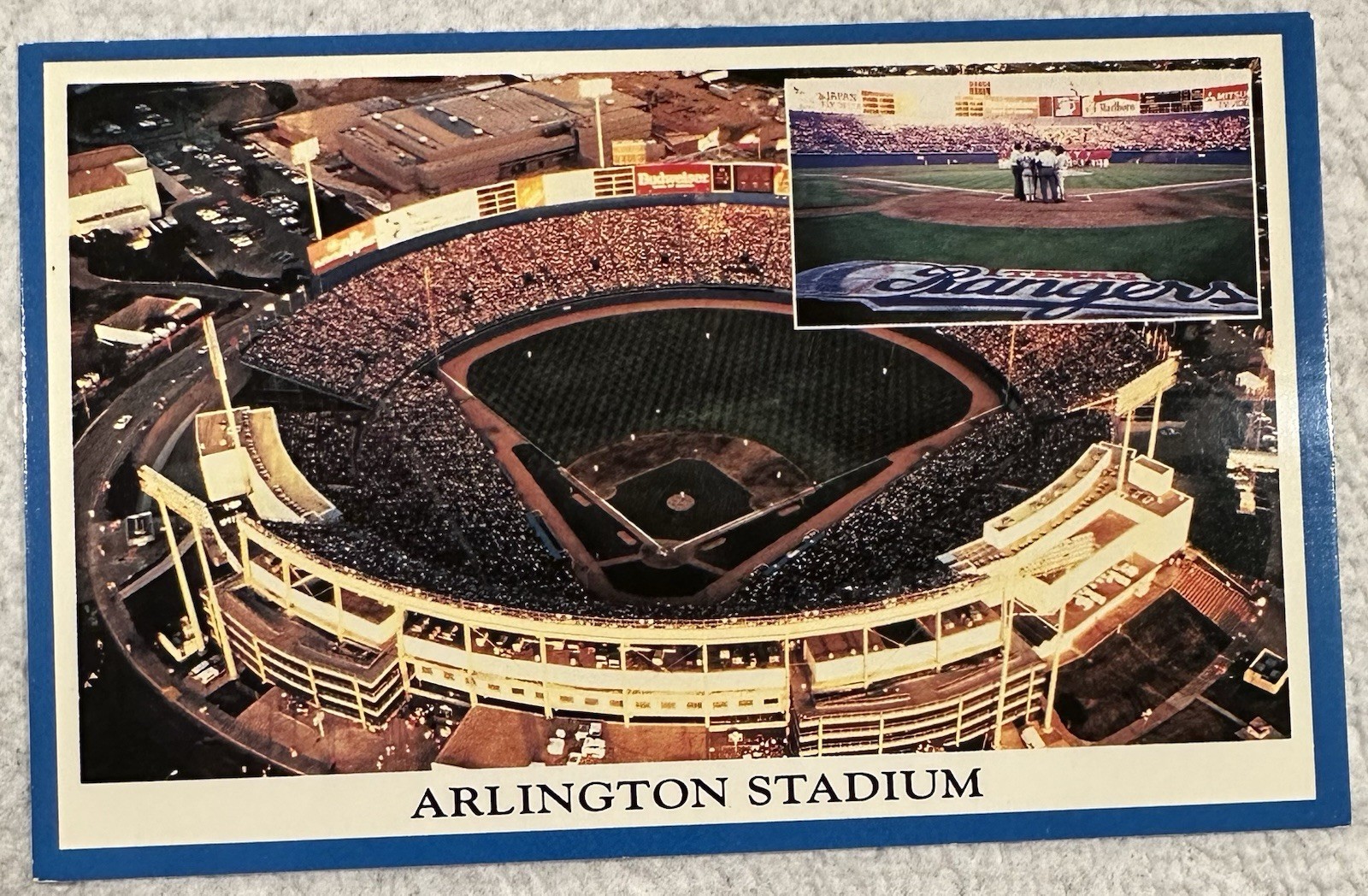 Texas Rangers Baseball Club Arlington Stadium Game Day Postcard New Unposted Texas Rangers Baseball Club Arlington Stadium Game Day Postcard New Unposted