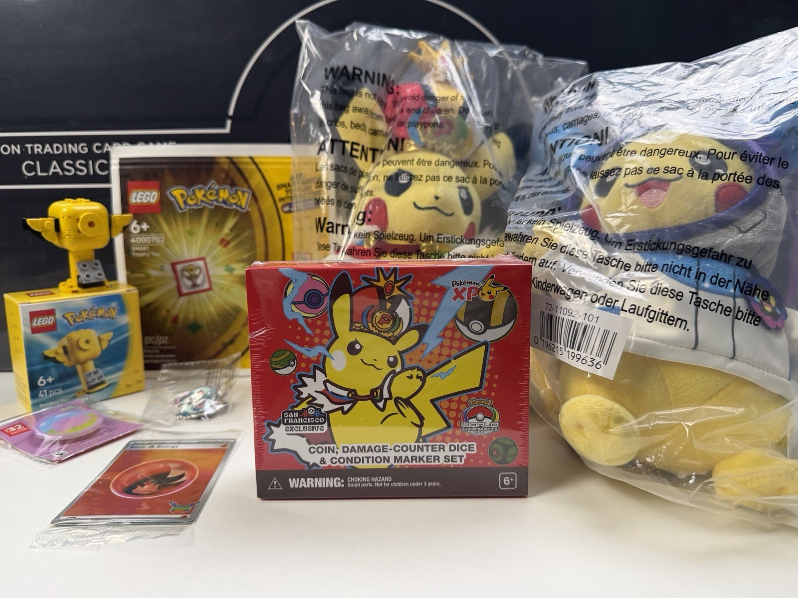 Pokémon Worlds XP 2026 San Francisco Lot -RallyPin, Lego, Promo, Marker Set Etc. Pokémon Worlds XP 2026 San Francisco Lot -RallyPin, Lego, Promo, Marker Set Etc.