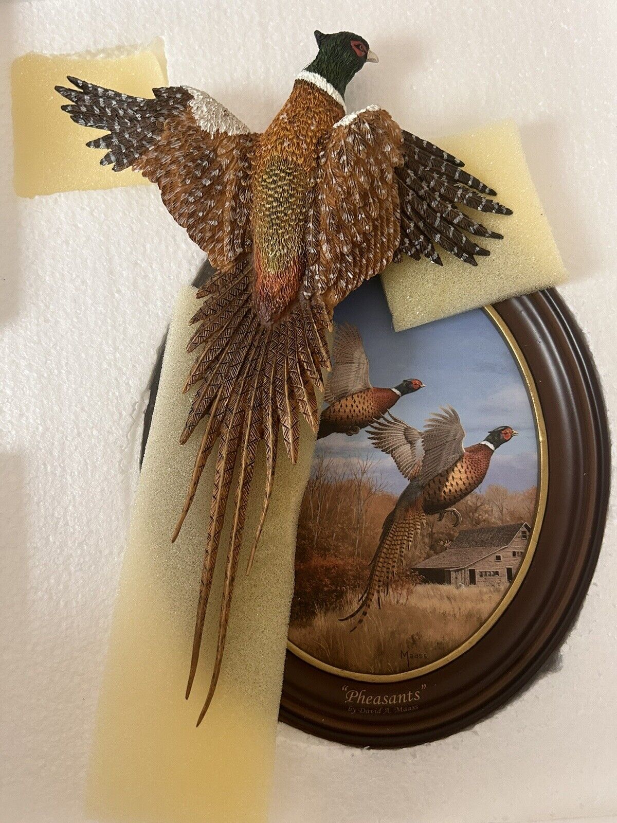 The Bradford Exchange Limited Edition David A. Maass Plate “Pheasants”