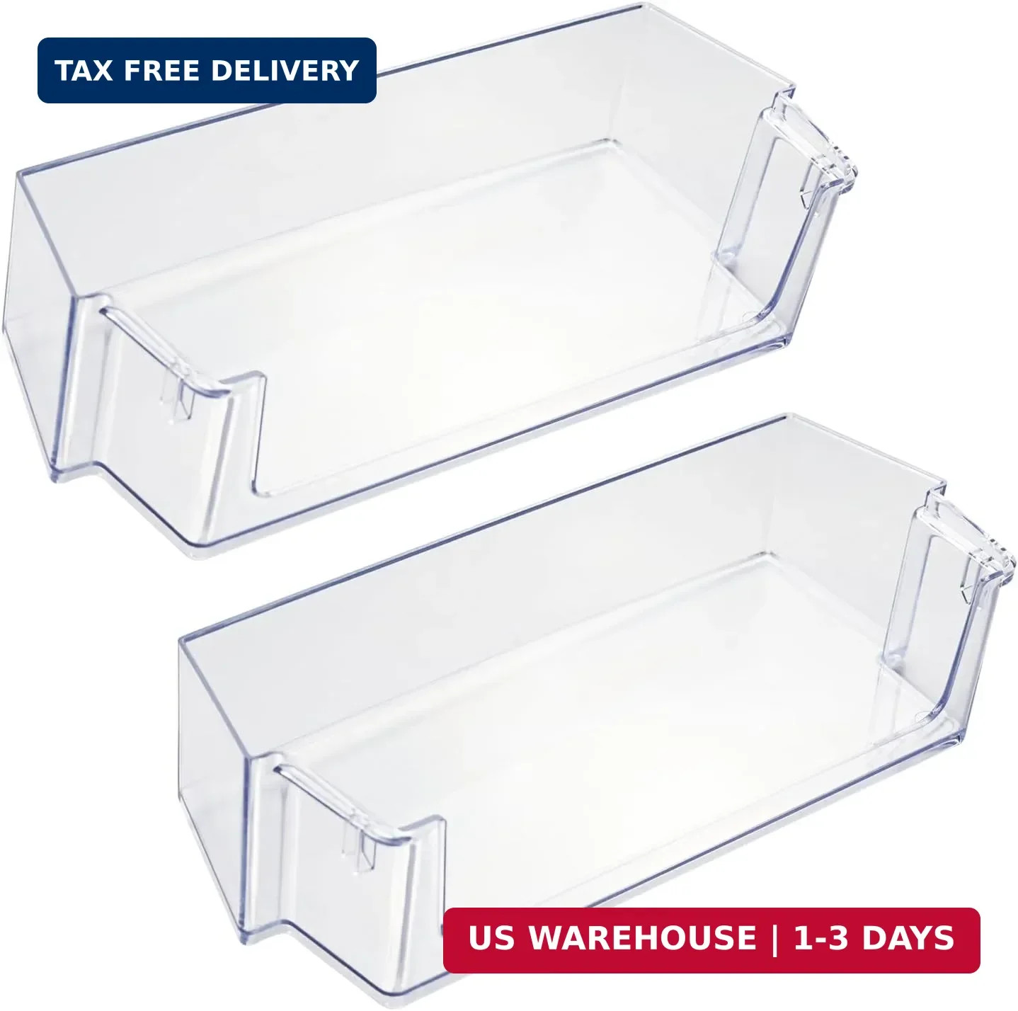 2 Pcs W11239961 Refrigerator Door Shelf Bin Compatible with Whirlpool | Upgraded