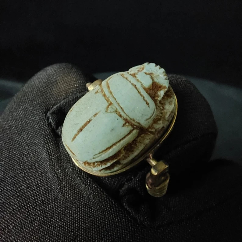 Authentic Ancient Egyptian Antiquities Egyptian Copper scarab Ring Egyptian BC Authentic Ancient Egyptian Antiquities Egyptian Copper scarab Ring Egyptian BC