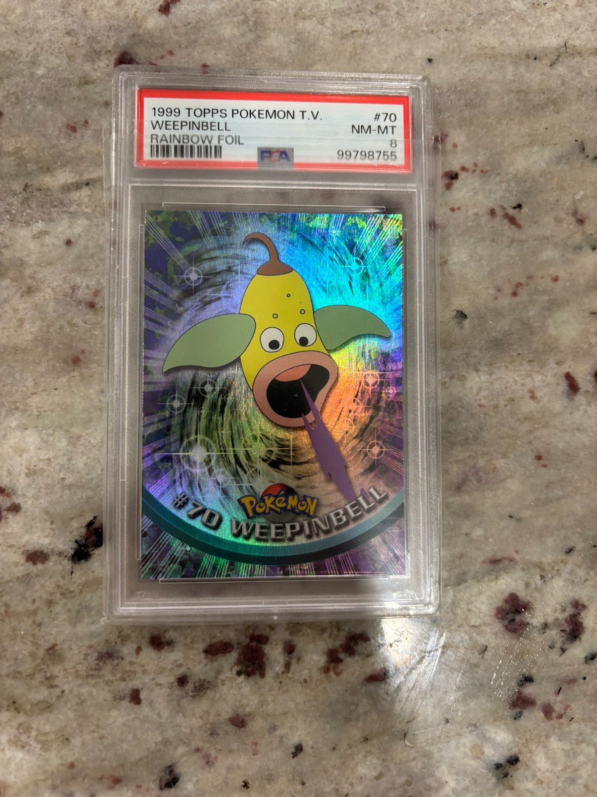 1999 Topps Pokemon TV WEEPINBELL Rainbow Foil PSA 8 FIRST PRINT LOW POP 1999 Topps Pokemon TV WEEPINBELL Rainbow Foil PSA 8 FIRST PRINT LOW POP