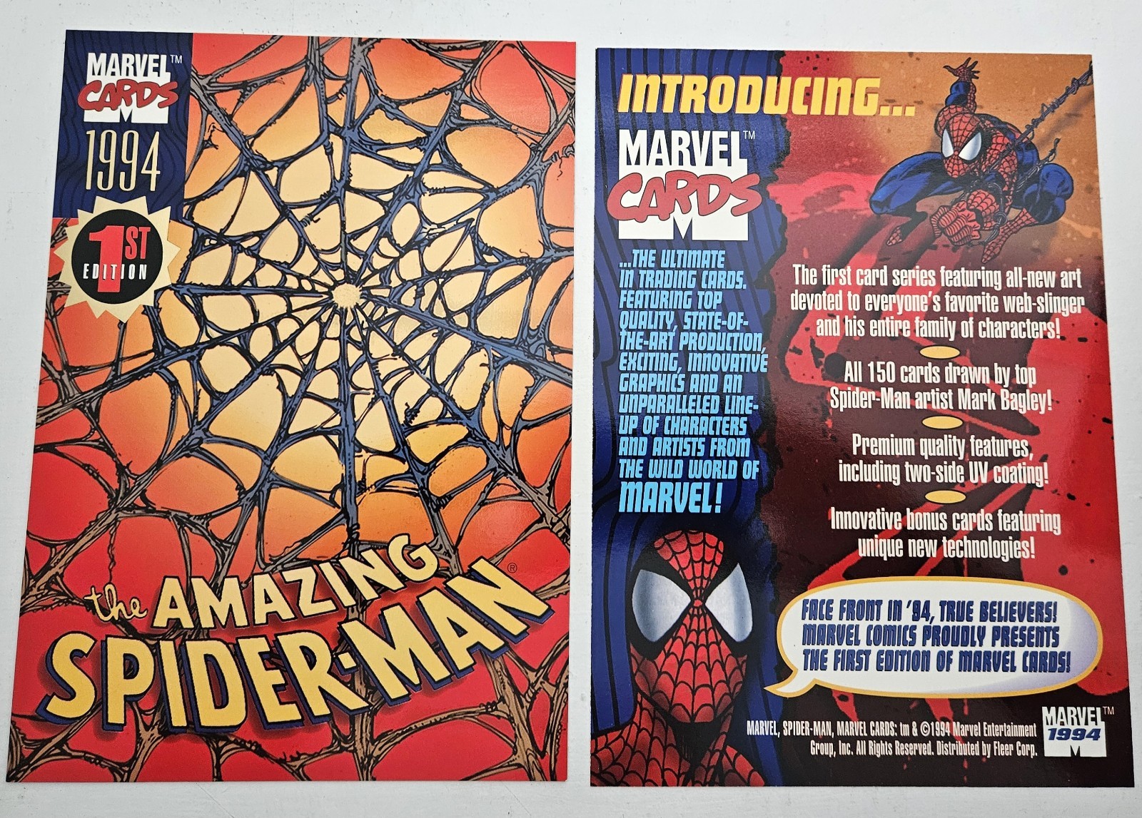 1994 Fleer Marvel The Amazing Spider-Man Promo Sheet RARE Philly Card Show Promo 1994 Fleer Marvel The Amazing Spider-Man Promo Sheet RARE Philly Card Show Promo