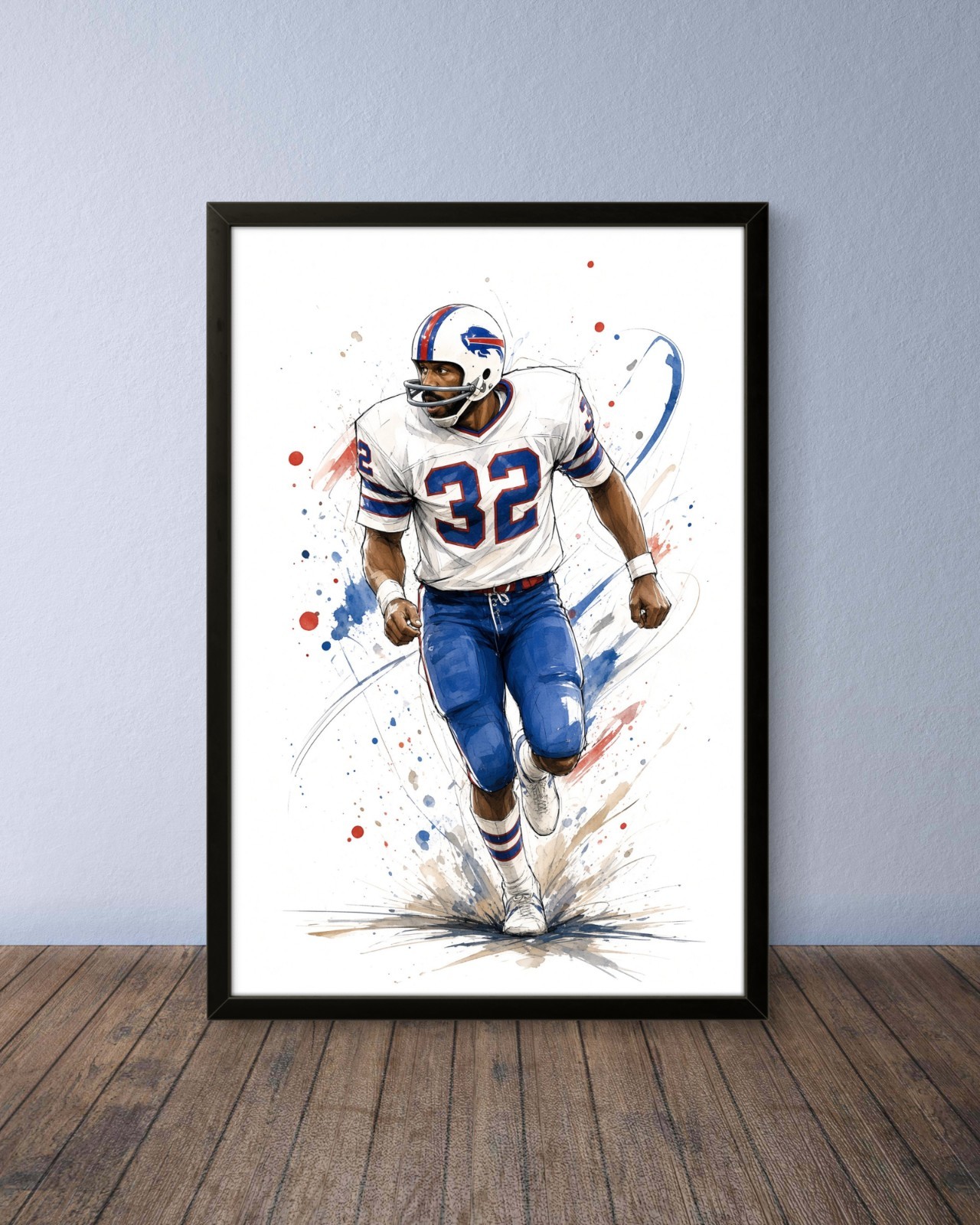 O.J. Simpson Buffalo Bills Football Poster Art Print Wall Art Print Picture O.J. Simpson Buffalo Bills Football Poster Art Print Wall Art Print Picture